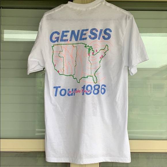 ORIGINAL Genesis Invisible Touch Tour Shirt 1986 - Picture 2 of 3